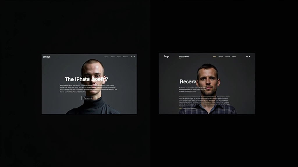 Vergleich zwischen minimalistischem und experimentellem Webdesign nebeneinander